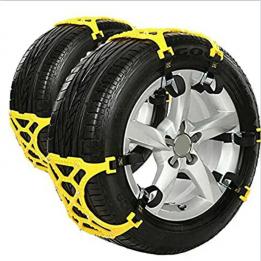 Snow Chains Of Car ,SUV Chain Tire Emergency Thickening Anti--Skid TPU Diamond 6pcs Emergency Ruber Tire Chain